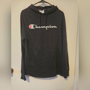Champion Black Hoodie Sweatshirt Pullover
